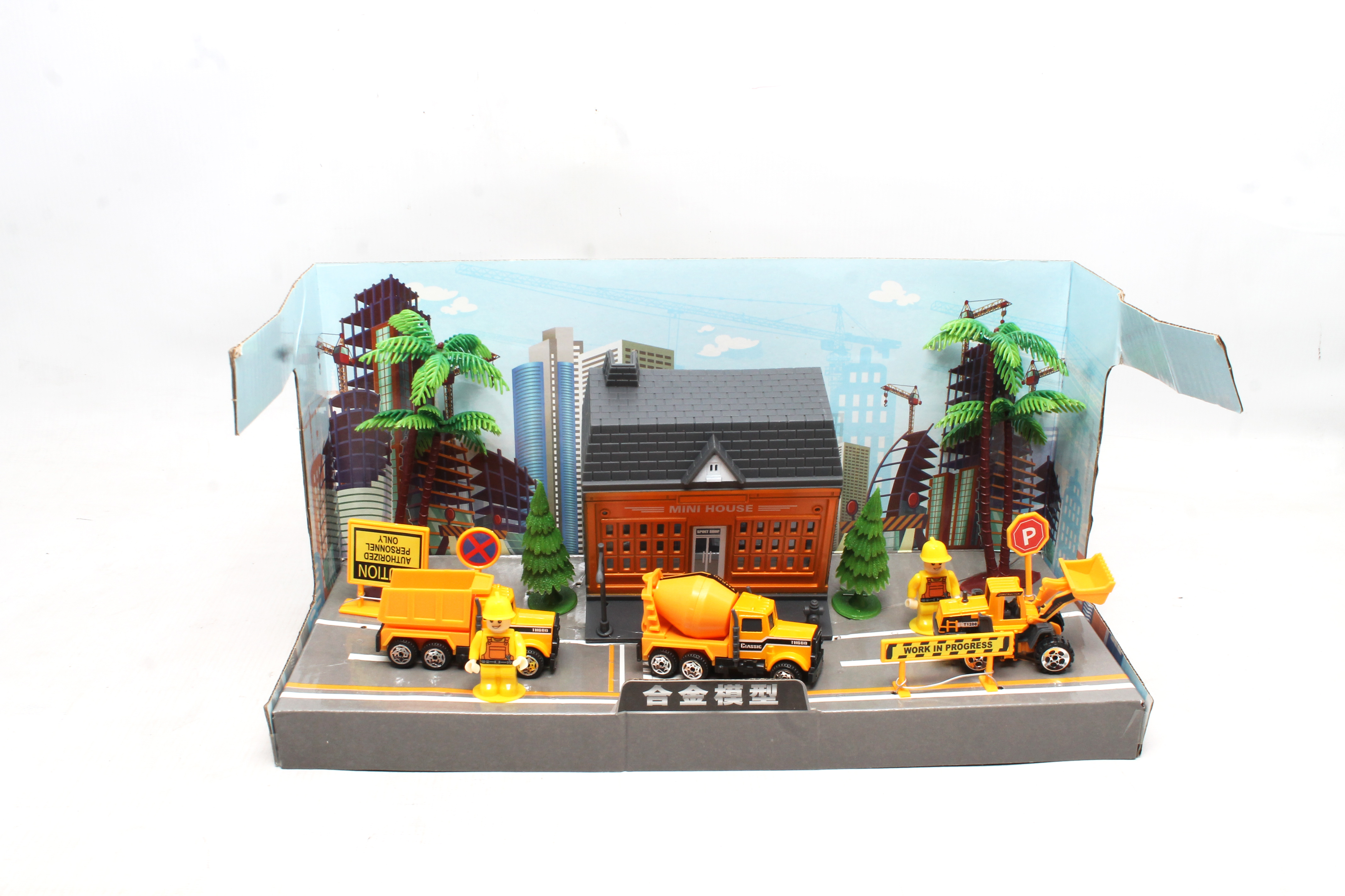 D/c Rumah+Truk Kontruksi Acc Cars Box Wind @24