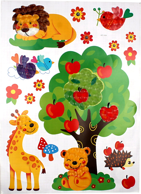 ^Sticker 3D Pvc Motif Campur @360