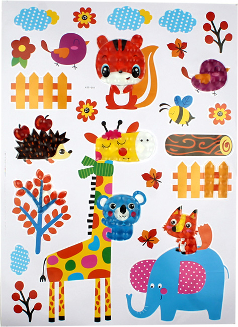 ^Sticker 3D Pvc Motif Campur @360