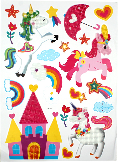 ^Sticker 3D Pvc Motif Campur @360