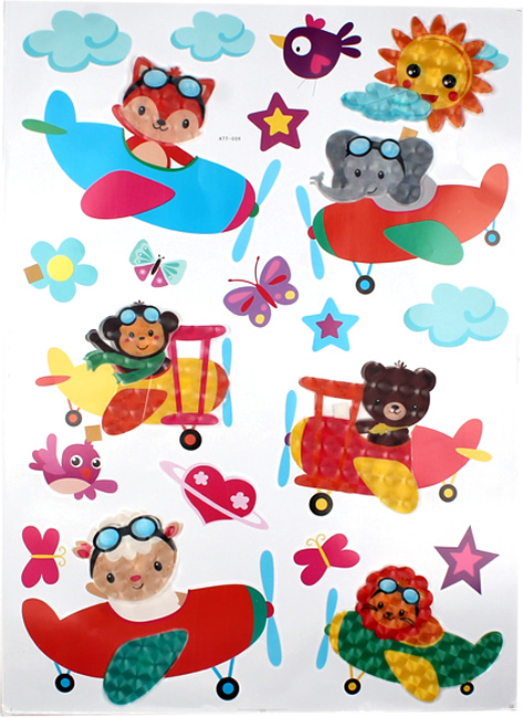 ^Sticker 3D Pvc Motif Campur @360