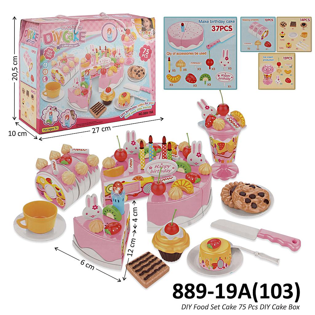 DIY Food Set Cake 75 Pcs DIY Cake Box @48