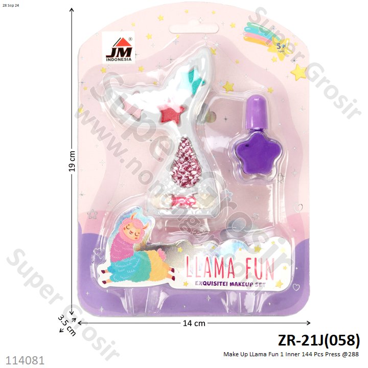Make Up Ekor Duyung LLama Fun 1 Inner 144 Pcs Press @288