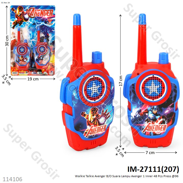 Walkie Talkie B/O Suara Lampu 1 Inner 48 Pcs Press @96