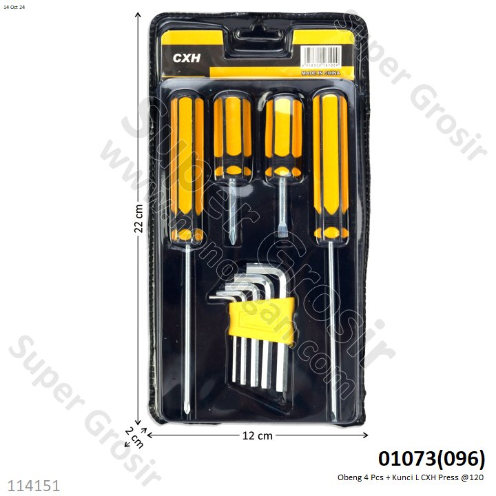 Obeng 4 Pcs + Kunci L CXH Press @120