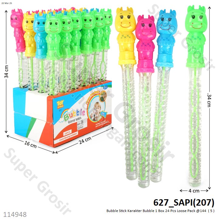 Bubble Stick Karakter Bubble 1 Box 24 Pcs Loose Pack @144