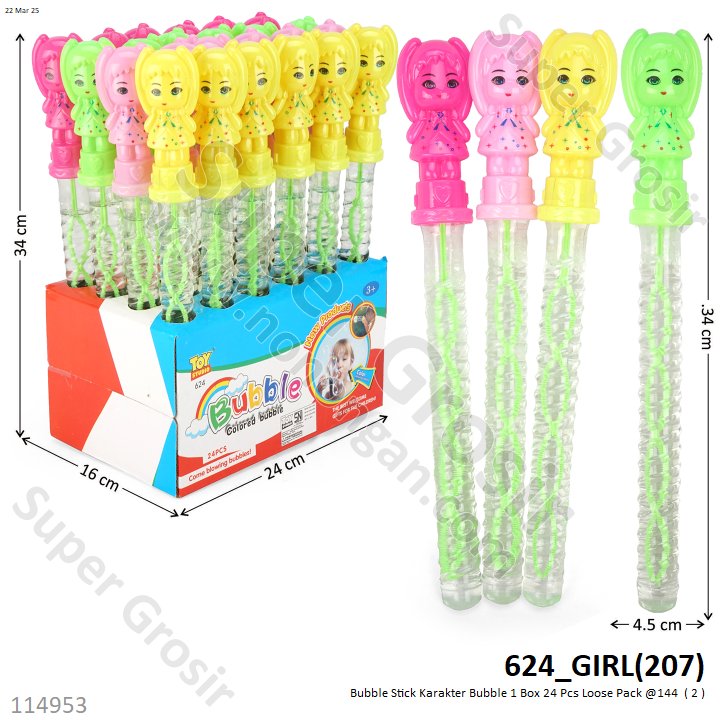 Bubble Stick Karakter Bubble 1 Box 24 Pcs Loose Pack @144