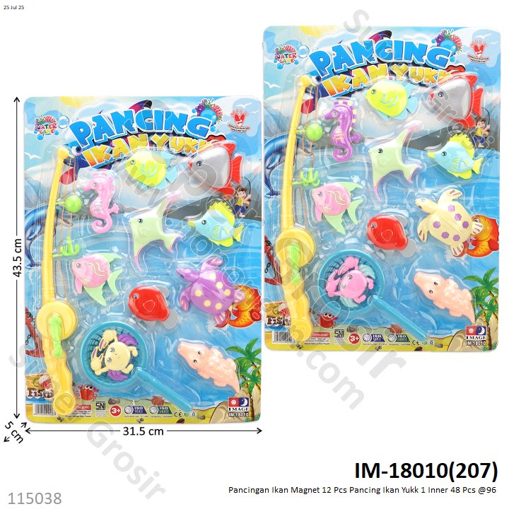 Pancingan Ikan Magnet 12 Pcs Pancing Ikan Yukk 1 Inner 48 Pcs @96