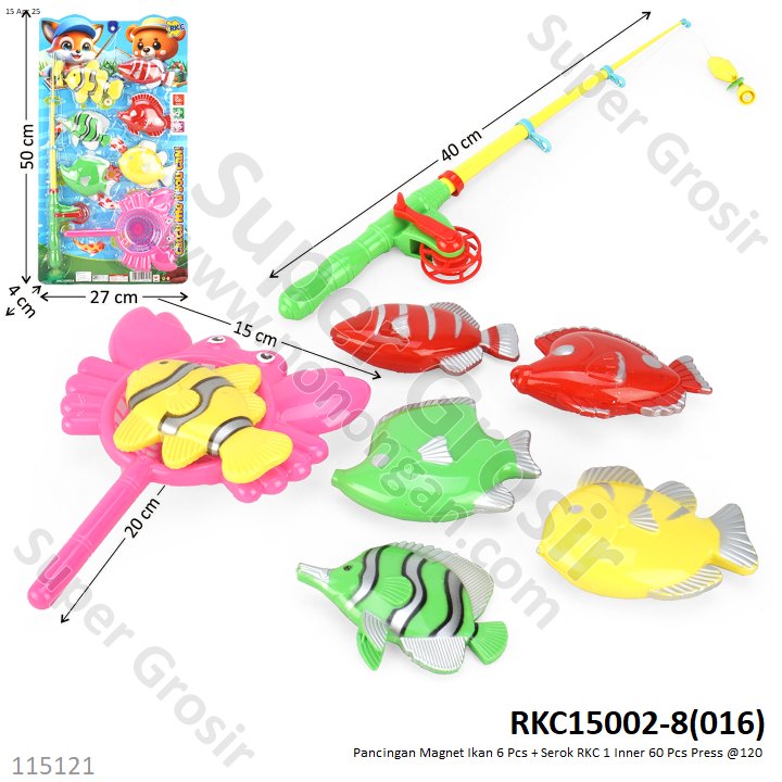 Pancingan Ikan 6 Pcs + Serok Magnet 1 Inner 60 Pcs Press @120