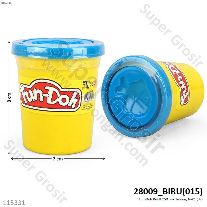 Fun-Doh Refill 250 mix Tabung @42