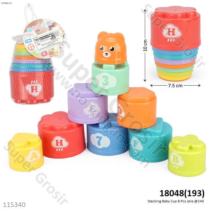 Mainan Edukasi Stacking Cup 8 Pcs Jala @240