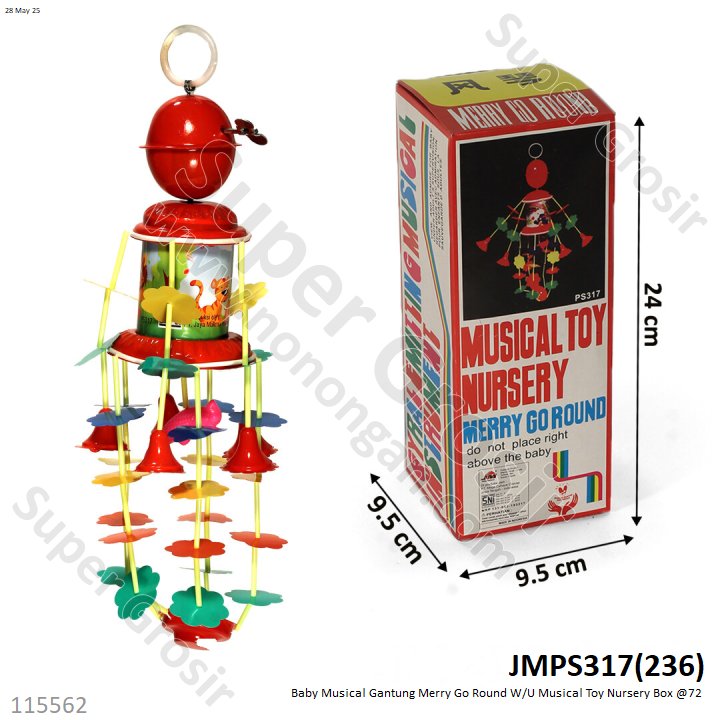 Baby Musical Gantung Merry Go Round W/U Musical Toy Nursery Loose Pack @78