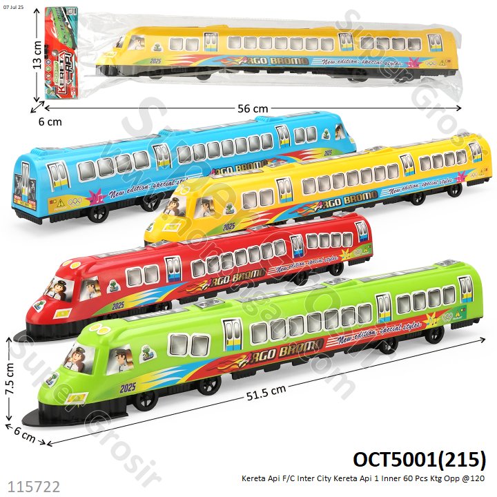 Kereta Api F/C Inter City Kereta Api 1 Inner 60 Pcs Ktg Opp @120
