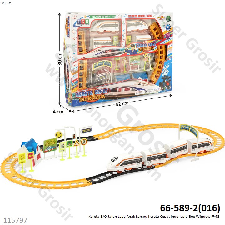 Kereta B/O Jalan Lagu Anak Lampu Kereta Cepat Indonesia Box Window @48
