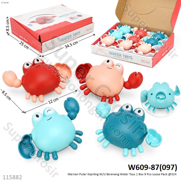 Mainan Putar Kepiting W/U Berenang Water Toys 1 Box 9 Pcs Loose Pack @324