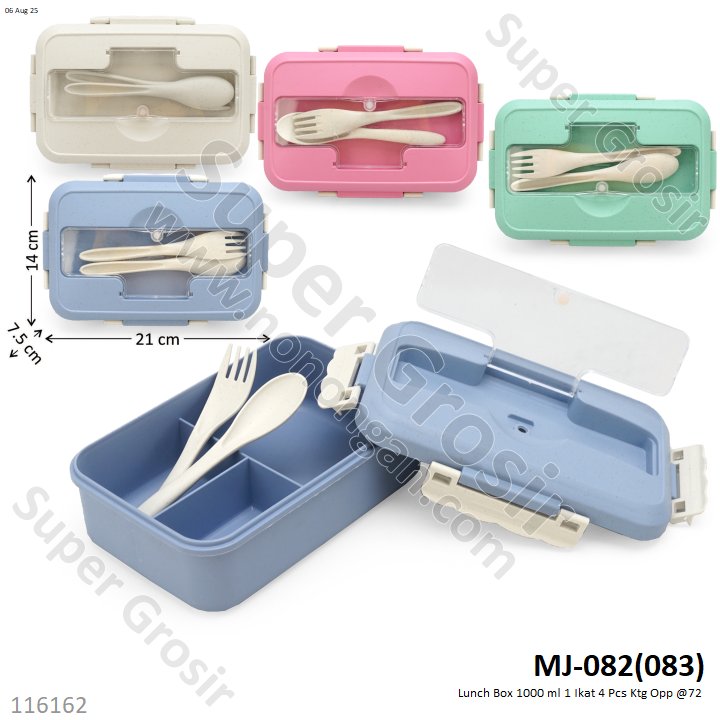 Lunch Box 1000 ml 1 Ikat 4 Pcs Ktg Opp @72