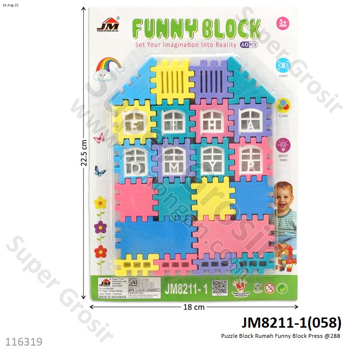 Puzzle Block Rumah Funny Block Press @288
