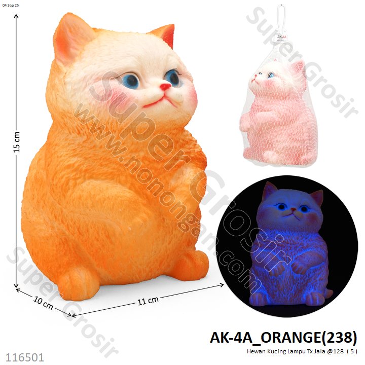 Boneka Cit-cit Hewan Kucing Lampu Tx Jala @128