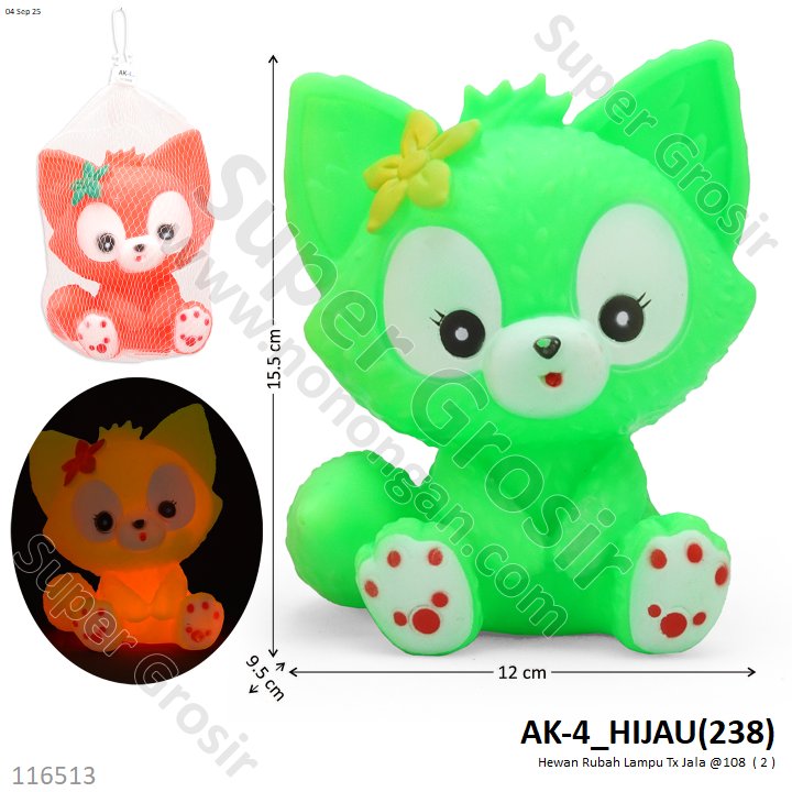 Squeaker Hewan Rubah Lampu Tx Jala @108
