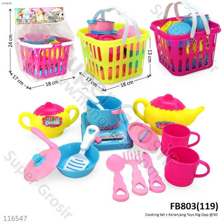 Cooking Set + Keranjang Toys Ktg Opp @50