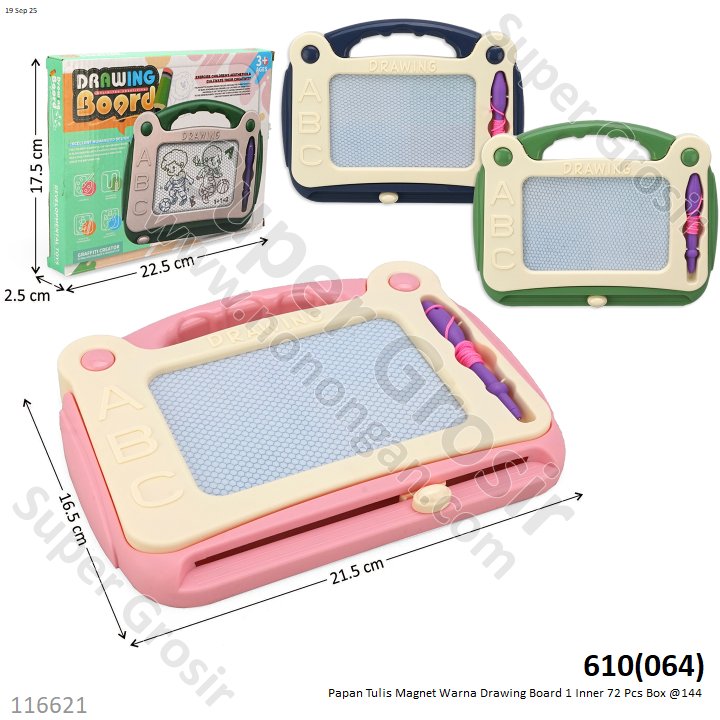 Papan Tulis Magnet Warna Drawing Board 1 Inner 72 Pcs Box @144
