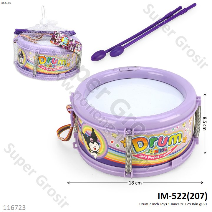 Drum 7 Inch Toys 1 Inner 42 Pcs Jala @84