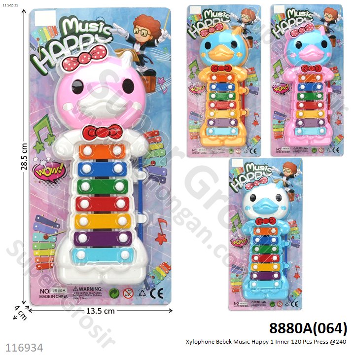 Xylophone Bebek Music Happy 8880A 1 Inner 120 Pcs Press @240