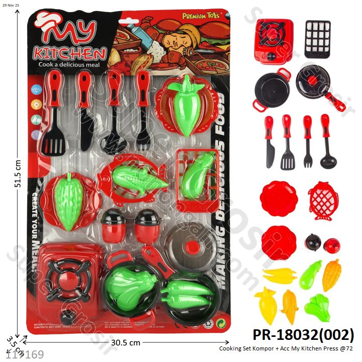 Cooking Set Kompor + Acc My Kitchen Press @72