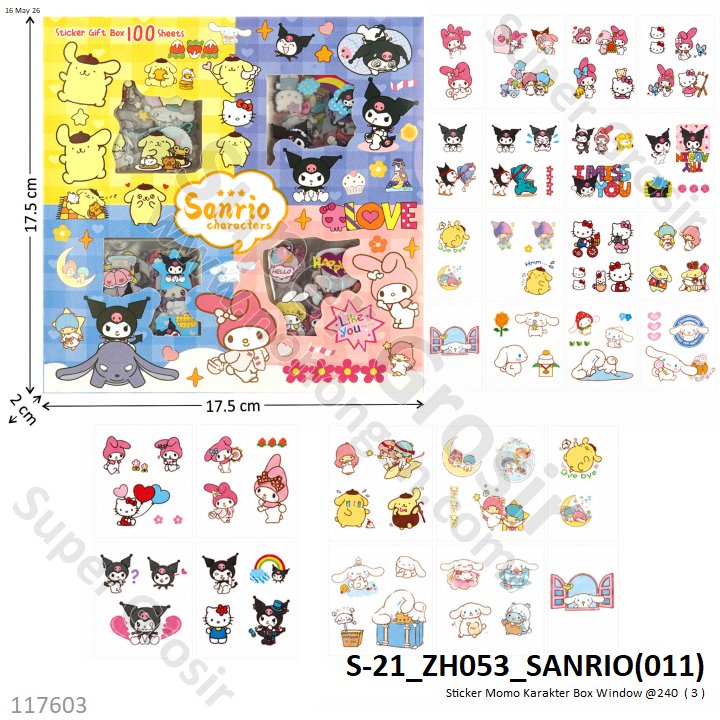 Sticker Momo Karakter Box Window @240