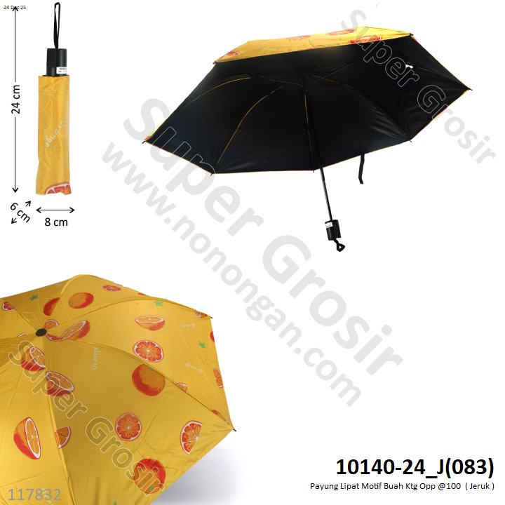Payung Lipat Motif Buah Ktg Opp @100