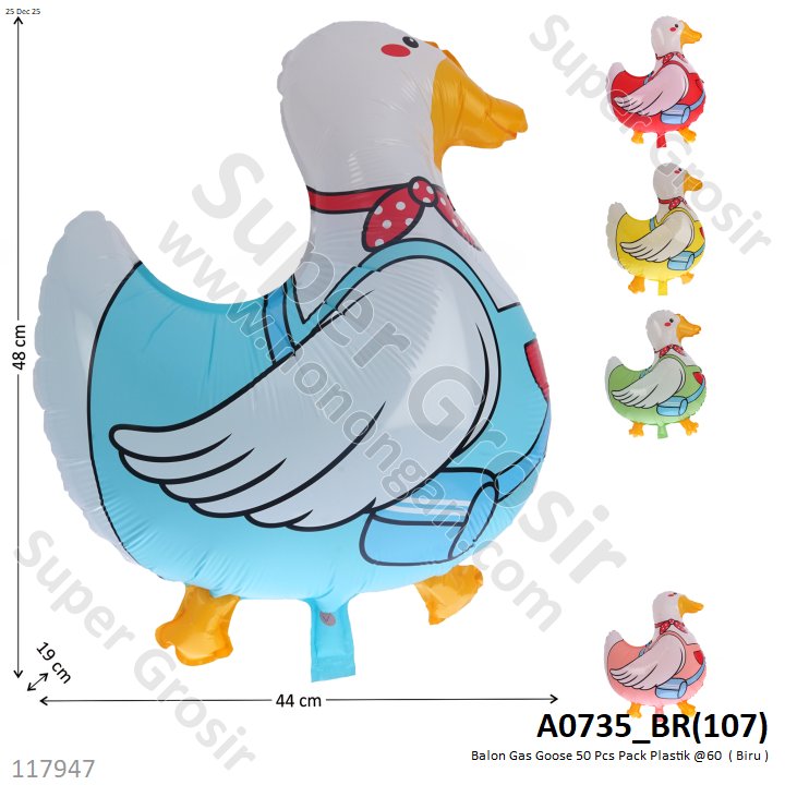 Balon Gas Goose 50 Pcs Pack Plastik @60