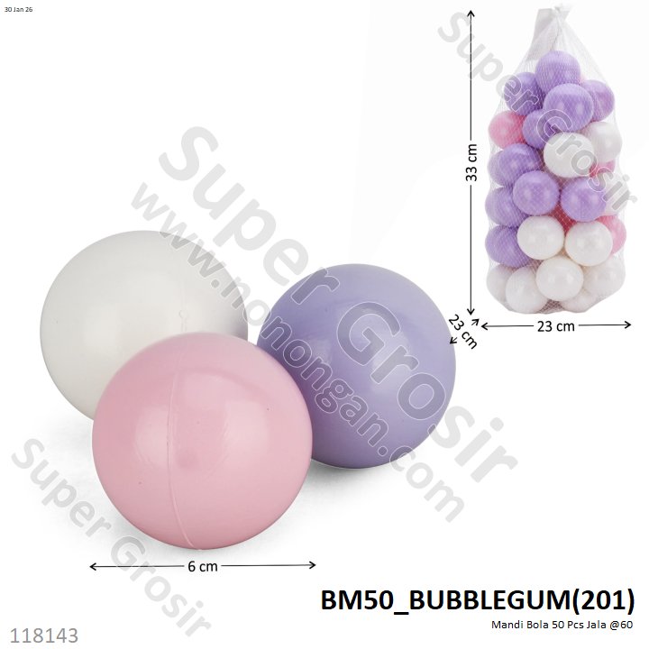 Mandi Bola 50 Pcs Jala @60