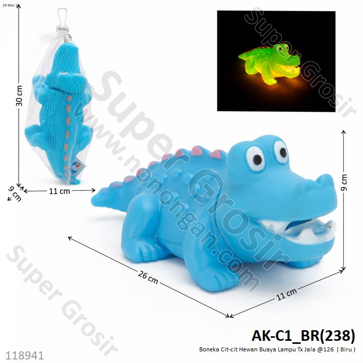 Boneka Cit-cit Hewan Buaya Lampu Tx Jala @126
