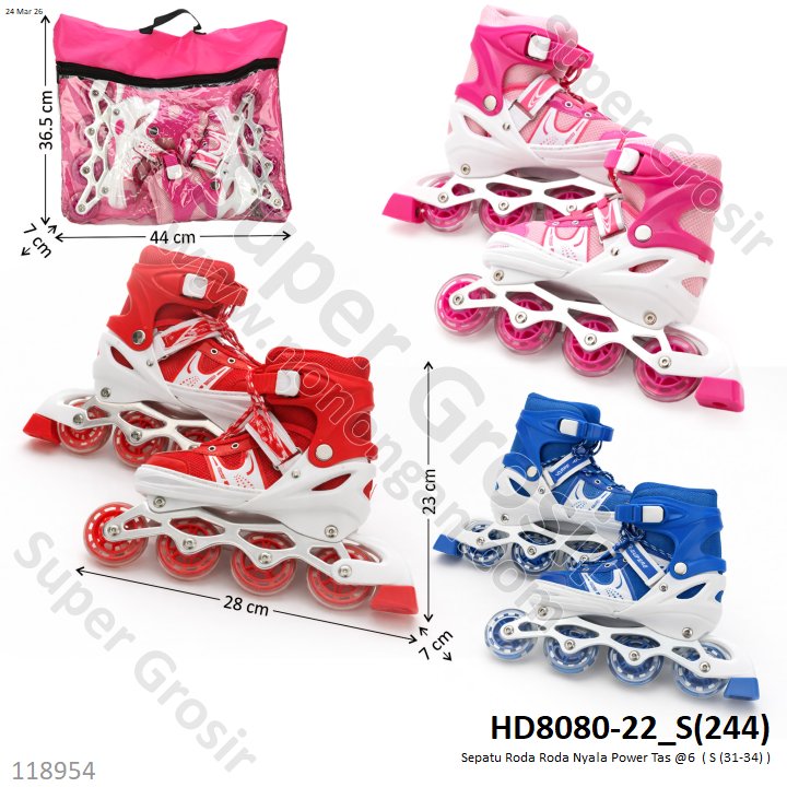Sepatu Roda Roda Nyala Power Tas @6