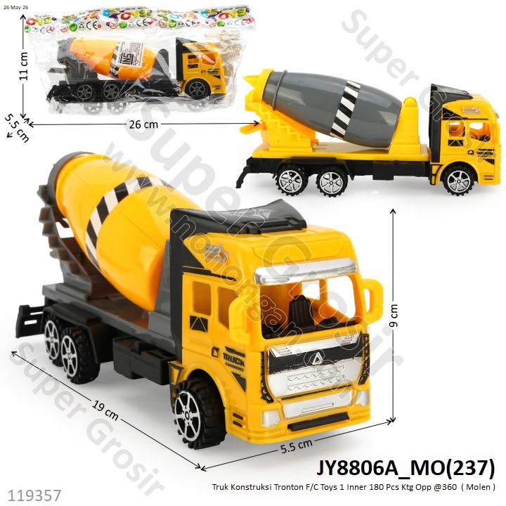 Truk Konstruksi Tronton F/C Toys 1 Inner 180 Pcs Ktg Opp @360