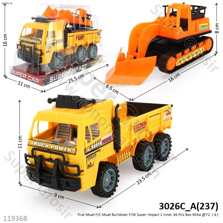Truk Muat F/C Muat Bulldozer F/W Super Impact 1 Inner 36 Pcs Box Mika @72