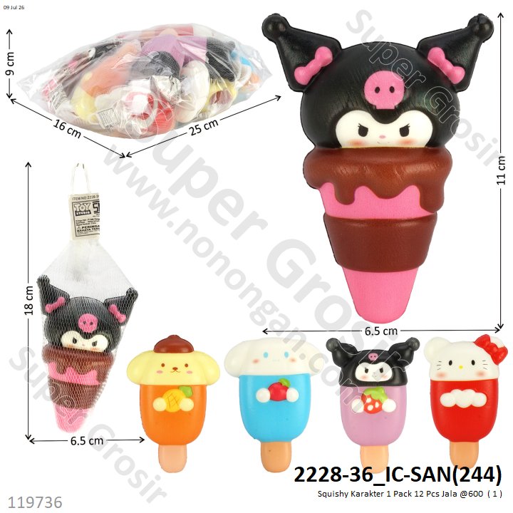 Squishy Karakter 1 Pack 12 Pcs Jala @600