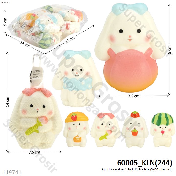 Squishy Karakter 1 Pack 12 Pcs Jala @600