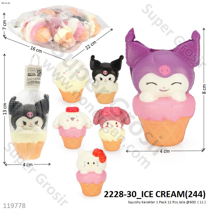 Squishy Karakter 1 Pack 12 Pcs Jala @600