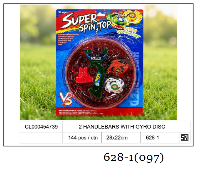 Gangsing Beyblade Set 2 Pcs + Arena Super Spin Top 1 Inner 72 Pcs Press @144