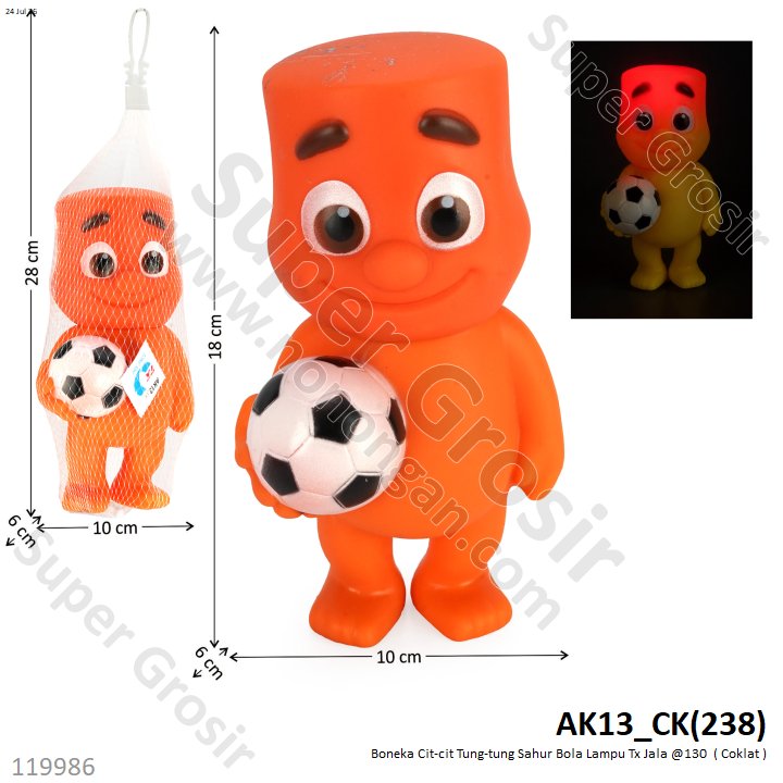 Boneka Cit-cit Tung-tung Sahur Bola Lampu Tx Jala @130