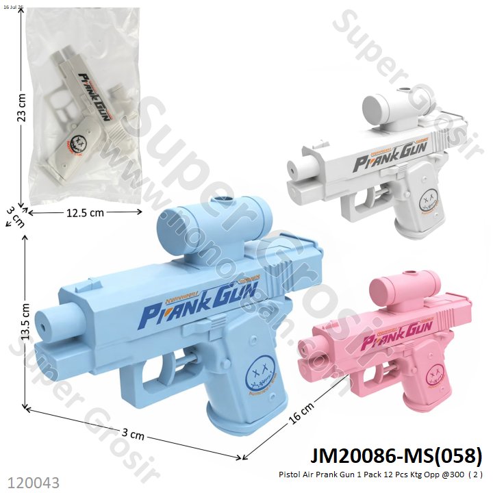 Pistol Air Prank Gun 1 Pack 12 Pcs Ktg Opp @300