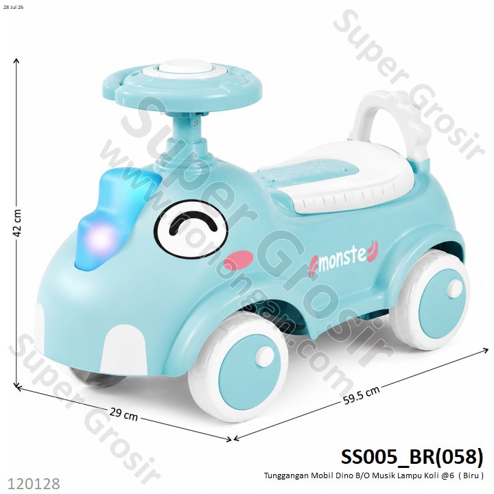 Tunggangan Mobil Dino B/O Musik Lampu Koli @6