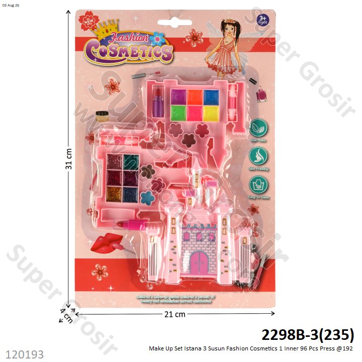 Make Up Set Istana 3 Susun Fashion Cosmetics 1 Inner 96 Pcs Press @192