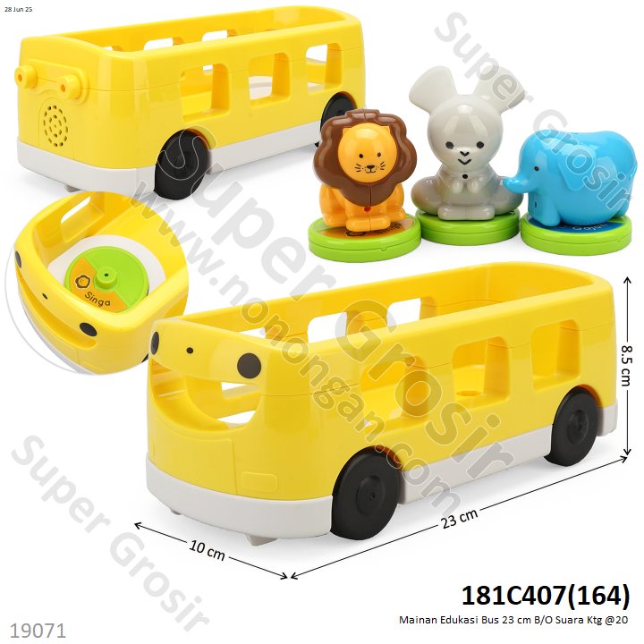 Mainan Edukasi Bus 23 cm B/O Suara Ktg @20
