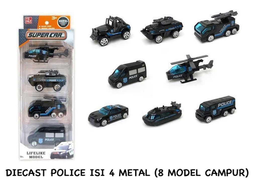 Diecast Mobil Skala Hot Wheels 1:64 Kendaraan Set 4 Pcs 3 Model Box Window @162