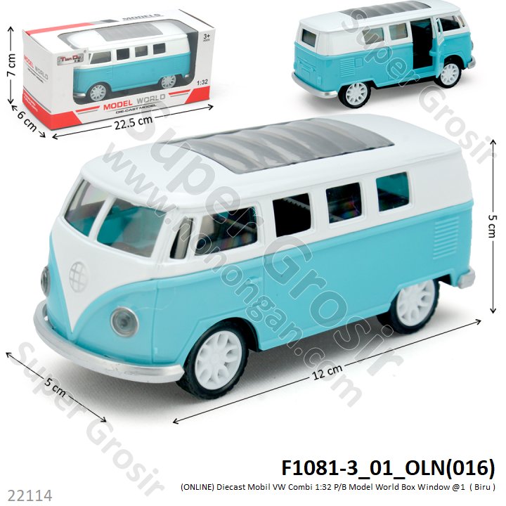Diecast VW Combi 1:32 P/B Model World Box Window @144
