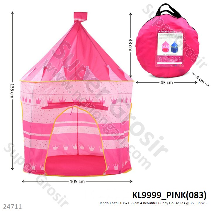 Tenda Kastil 100x130 cm A Beautiful Cubby House Castle Tent H-801 / KL9999 Tas @36