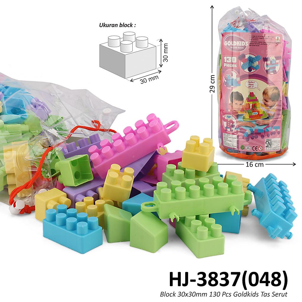 Block 30x30 mm 130 Pcs Goldkids Block Tas Serut @42