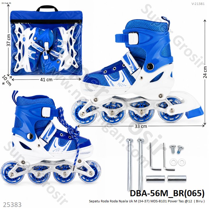 Sepatu Roda Roda Nyala Uk M (34-37) MDS-8101 Power Tas @12